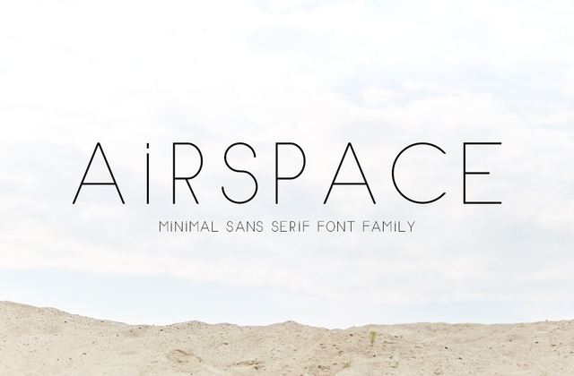 Пример шрифта Air Space